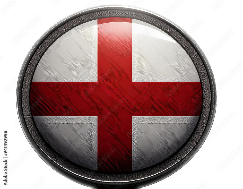 Obraz premium PNG England flag pin circle symbol