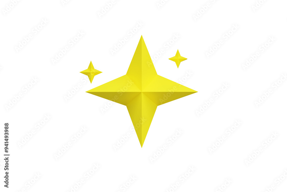 Stars set icons, 3d golden star Stars set icons, 3d golden star