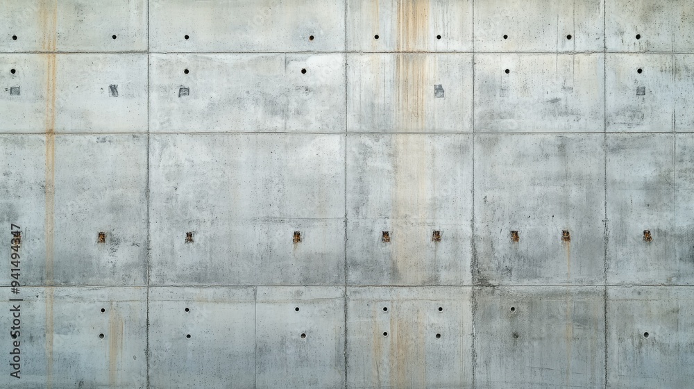 Background of an unfinished concrete wall with visible formwork marks, capturing the raw construction process Background of an unfinished concrete wall with visible formwork marks, capturing the raw construction process