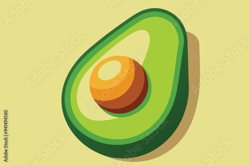 Avocado vector illustration