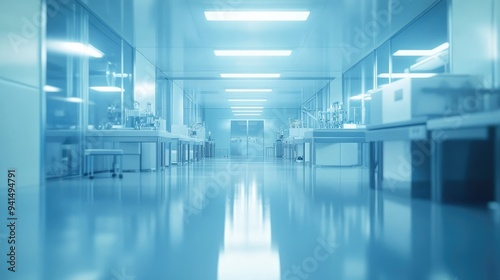 Wallpaper Mural Background of a cleanroom environment with advanced machinery, representing high-tech engineering fields Torontodigital.ca