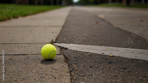 ball on road photo