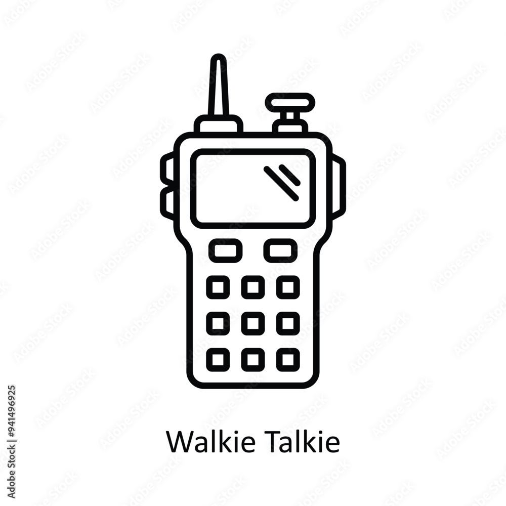 Walkie Talkie Vector outline icon design illustration. Law And Justice symbol on white background EPS 10 File . Walkie Talkie Vector outline icon design illustration. Law And Justice symbol on white background EPS 10 File .