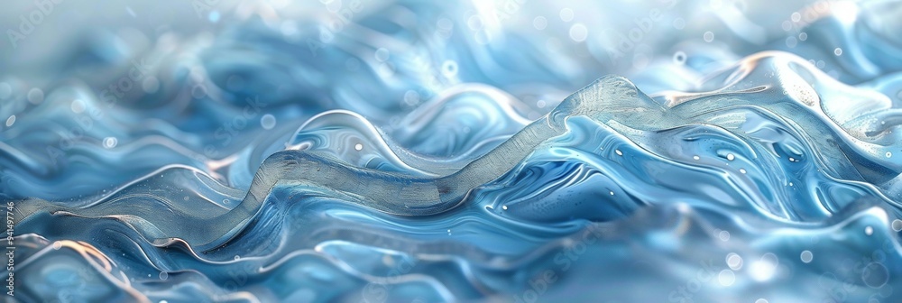 Aesthetic View of Blue and White Sea Foam Aesthetic View of Blue and White Sea Foam