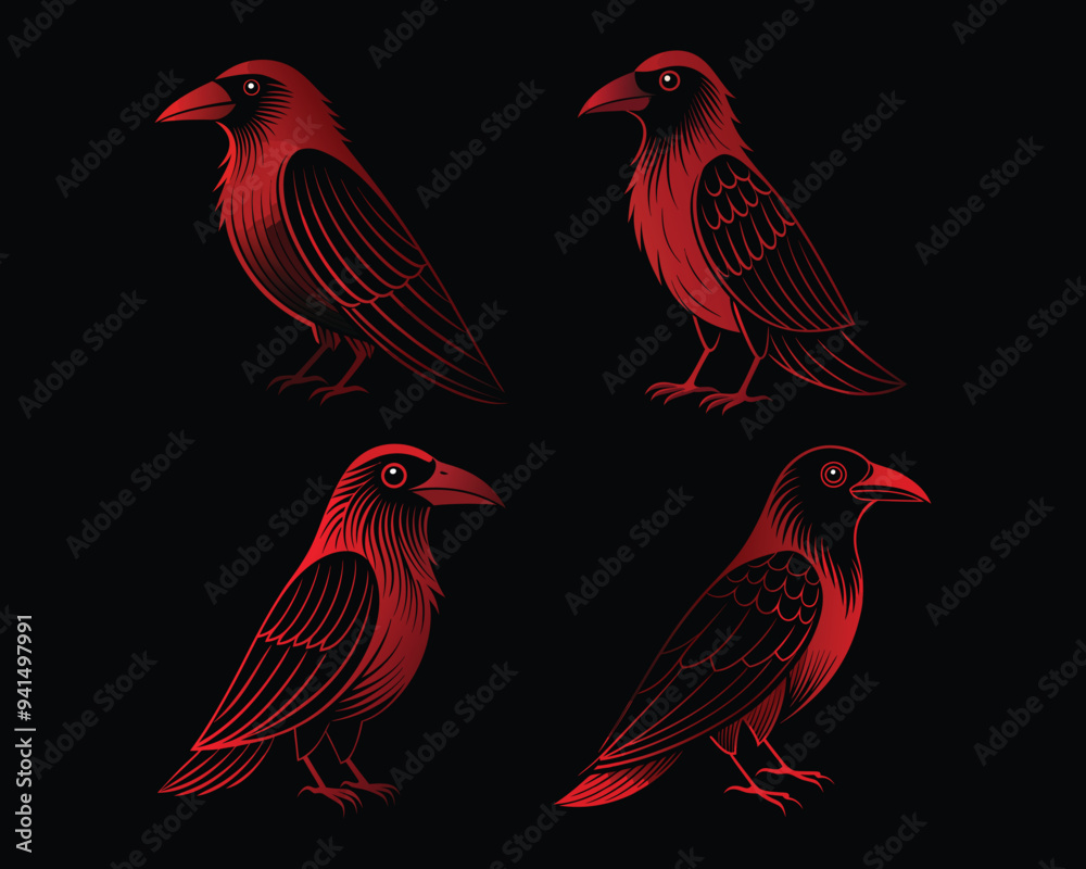 beautiful set of crow. beautiful set of crow.