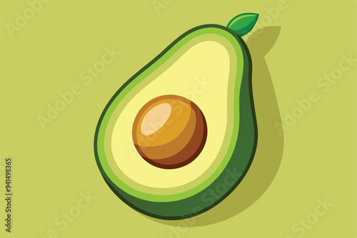 Cute Avocado vector illustration