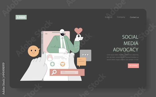 male vulnerability. Flat Vector Illustration