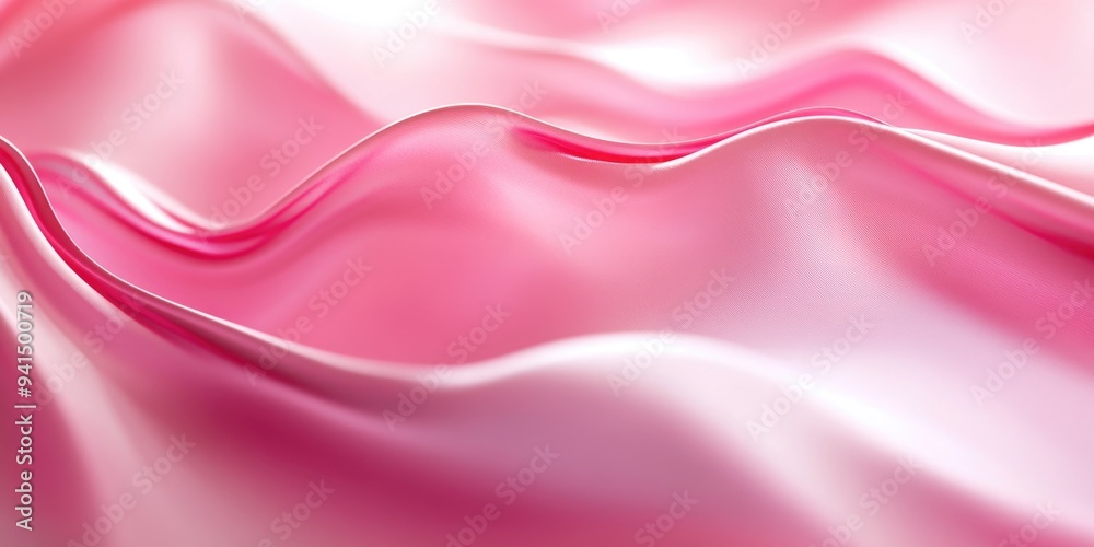 Obraz premium Soft Pink Wave Fabric Swatches
