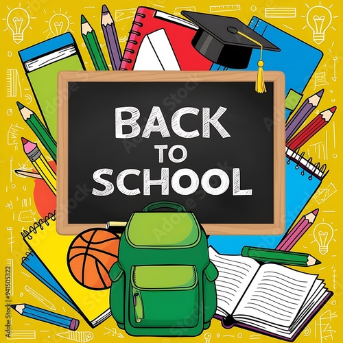 Back to school background poster 