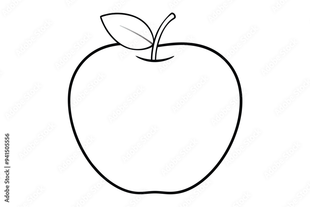 A Apple line art vector illustration A Apple line art vector illustration