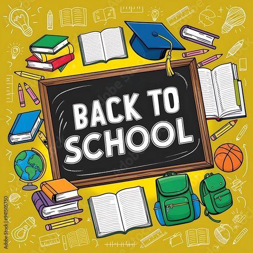 Back to school background poster 