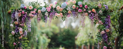 Romantic Floral Wedding Arc...
