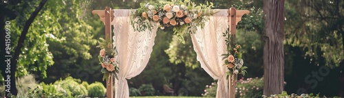 Vintage Wedding Arch with L...