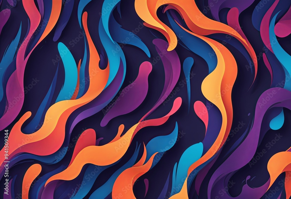 Energetic brushstrokes in contrasting colors Energetic brushstrokes in contrasting colors