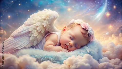 Angelic Lullaby: Soothing, Gentle, Harmonious, Pastel, Dreamy, Comforting