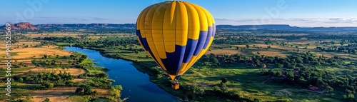Taking a hot air balloon ride over Bagan, Myanmar
