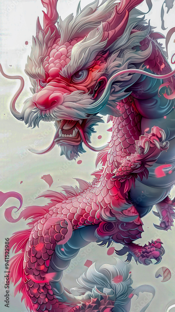 Obraz premium Chinese dragon in flight