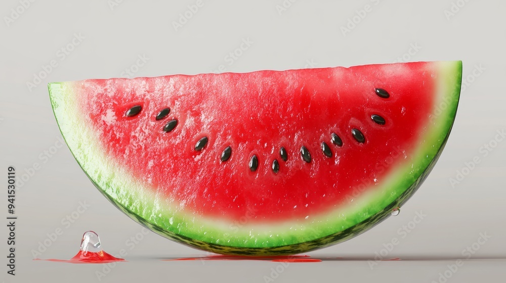 ultra realistic image of cut wet watermelon with transparent background ultra realistic image of cut wet watermelon with transparent background