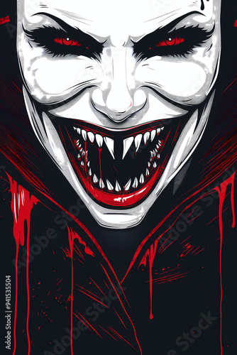 scary halloween vampire monster