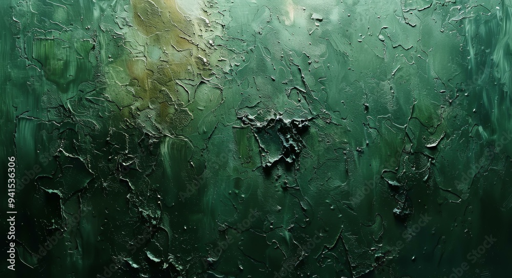Abstract Art - Dark Green, Dripping Paint Texture Abstract Art - Dark Green, Dripping Paint Texture