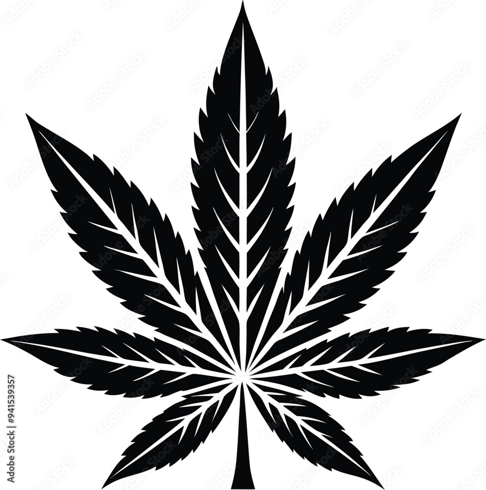 marijuana leaf silhouette illustration black and white marijuana leaf silhouette illustration black and white