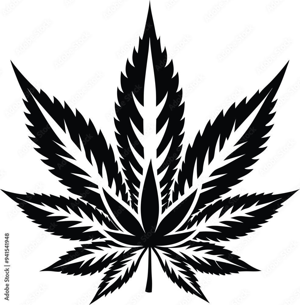 marijuana leaf silhouette illustration black and white marijuana leaf silhouette illustration black and white