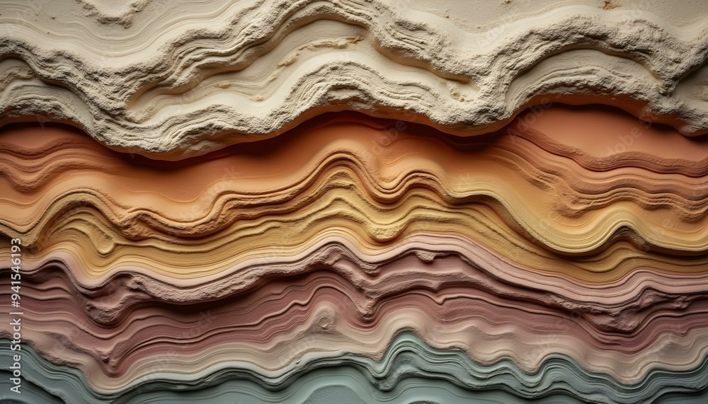 Close-Up of Sedimentary Rock Layers Showcasing Earth's History
