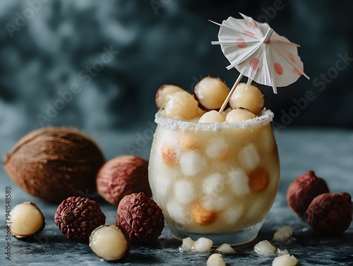Lychee Cocktail with Umbrella
