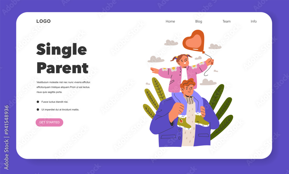 Modern Families. Flat Vector Illustration Modern Families. Flat Vector Illustration