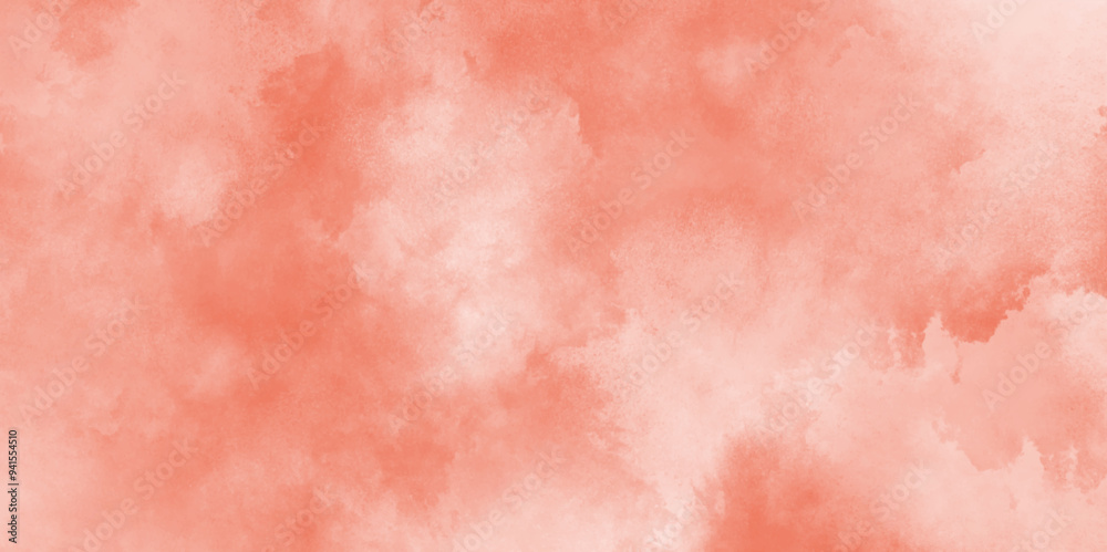 Fototapeta premium Abstract grunge painted yellow or orange background, old pastel peach and soft light orange watercolor, abstract beautiful bright brush painted pink or brown background.