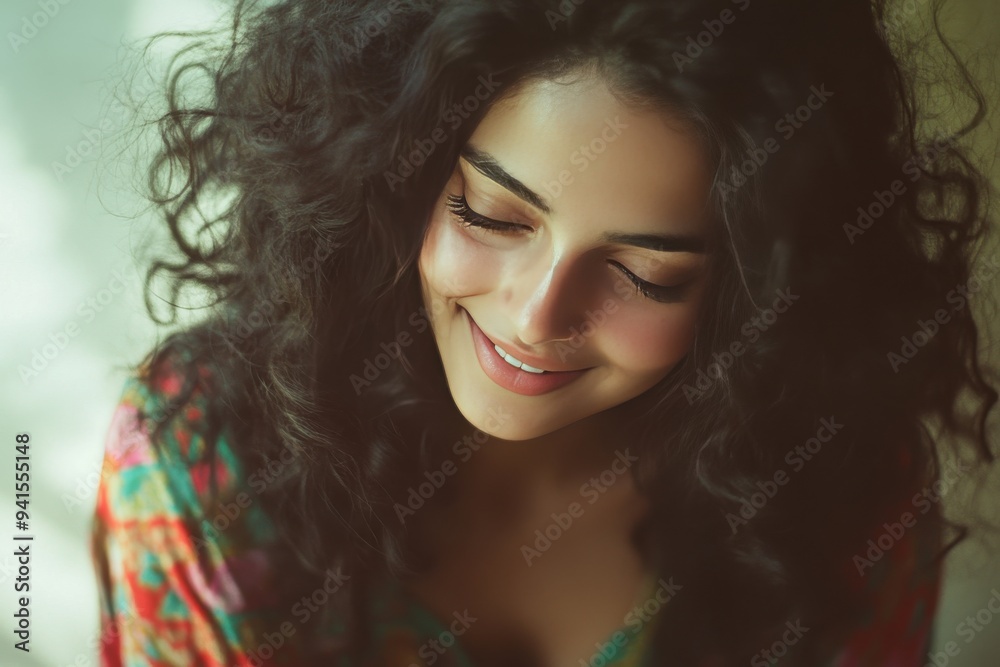 A stunning portrait of a young woman in traditional Indian clothing, embodying elegance and grace. Ideal for advertising beauty products or fashion campaigns.