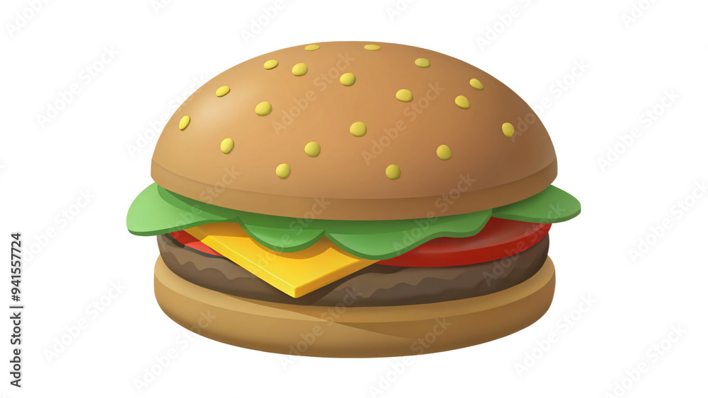 A juicy hamburger isolated on background A juicy hamburger isolated on background