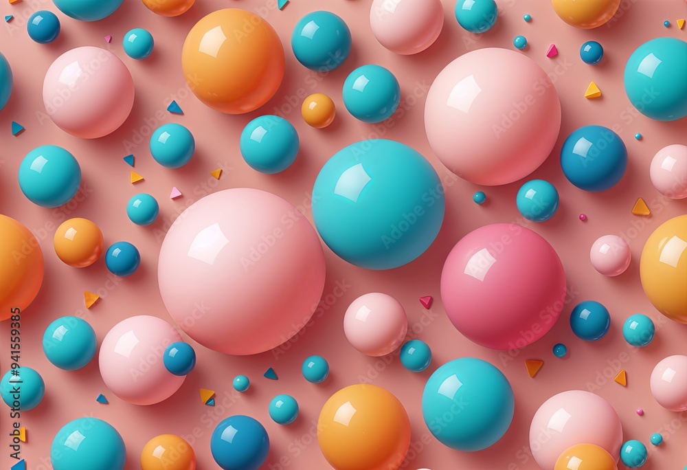 Colorful abstract spheres background