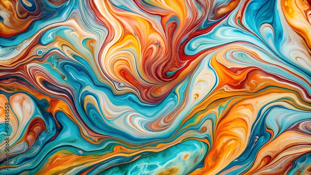 Abstract Swirling Marble Pattern in Vibrant Hues Generative AI Abstract Swirling Marble Pattern in Vibrant Hues Generative AI