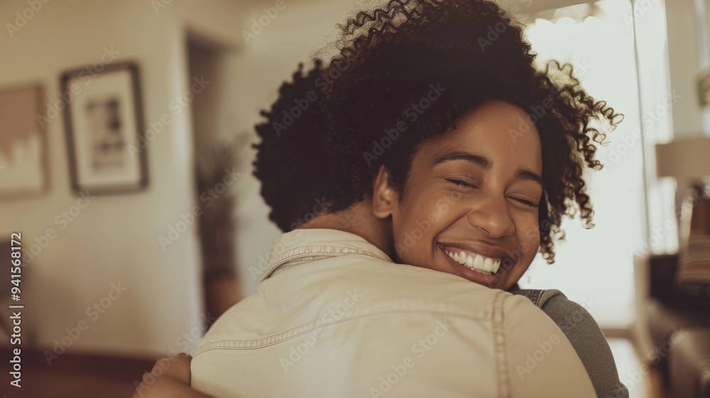 A couple embracing at home, highlighting love, support, and connection in their relationship, showcasing happiness and trust A couple embracing at home, highlighting love, support, and connection in their relationship, showcasing happiness and trust