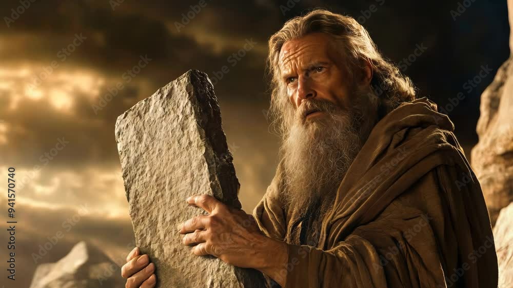 Moses Holding the Stone Tablets