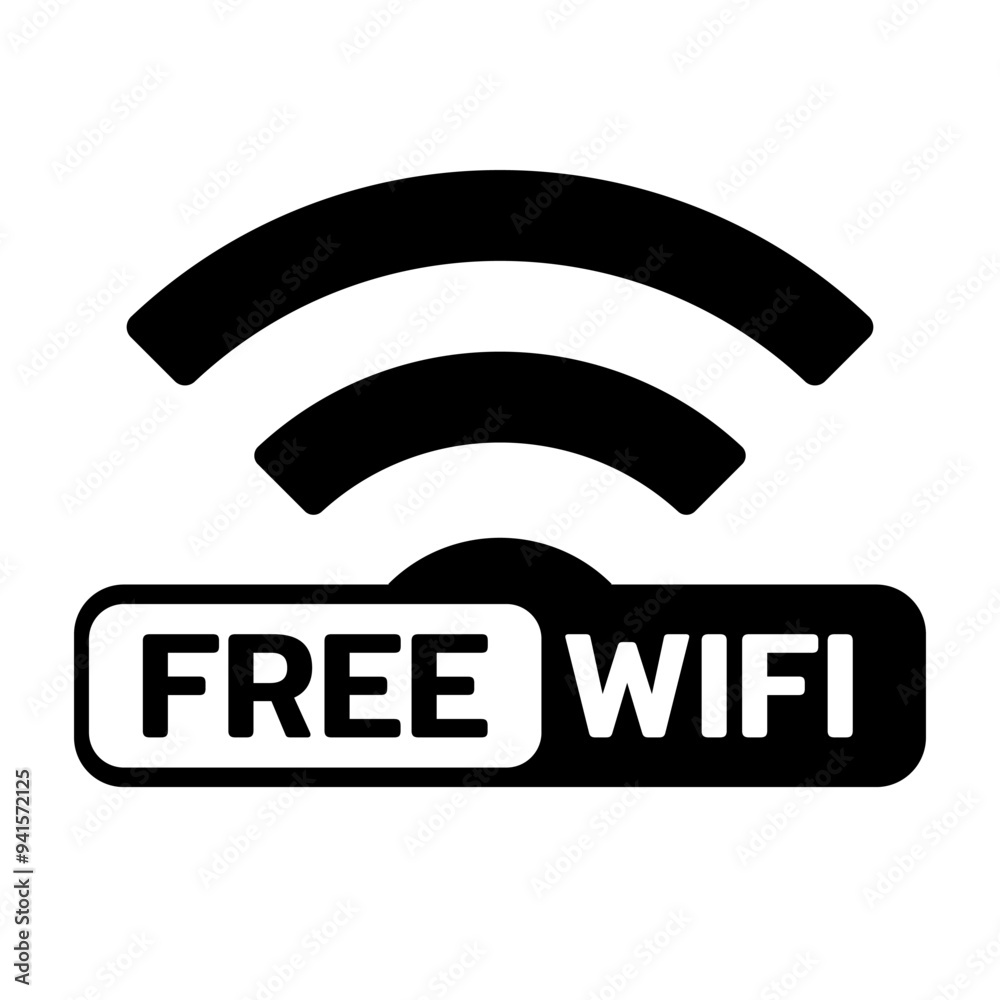 Free Wifi IIcon, Free hot spot symbol for sharing Internet in Publicand Cafe, Network Conect Graphic elements, Vector stock (Editable) Free Wifi IIcon, Free hot spot symbol for sharing Internet in Publicand Cafe, Network Conect Graphic elements, Vector stock (Editable)