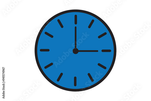 Set of clock icons. Clock, time.