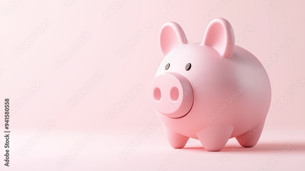 A cute pink piggy bank on a soft pastel background, symbolizing savings and financial planning for future investments. A cute pink piggy bank on a soft pastel background, symbolizing savings and financial planning for future investments.