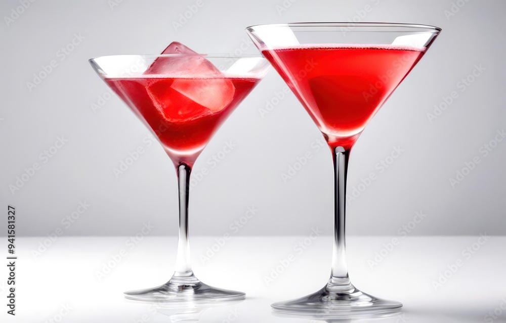 Stylish cocktails served in elegant glasses Stylish cocktails served in elegant glasses