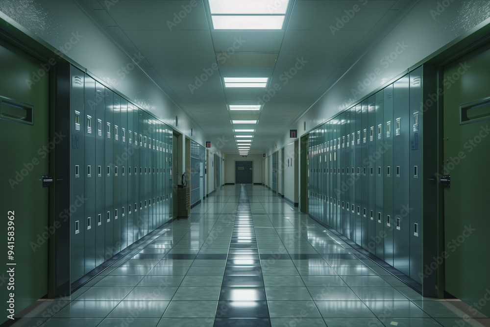 School hallway lighting School hallway lighting