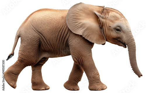 PNG Baby elephant walking photo