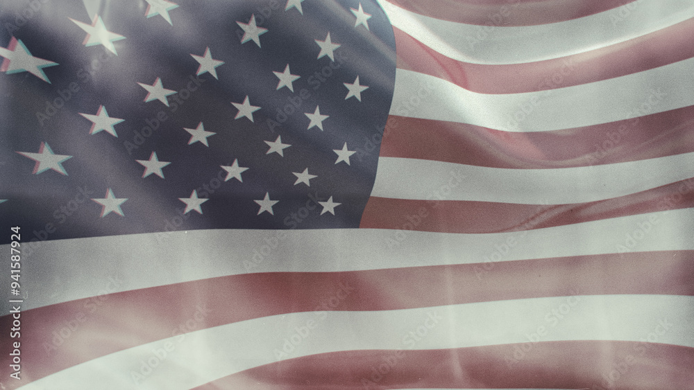 American flag waving in the wind, symbol of freedom and patriotism American flag waving in the wind, symbol of freedom and patriotism