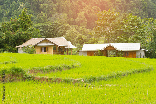 home stay at Maeglangluang Karen village, chiangmai Thailand photo