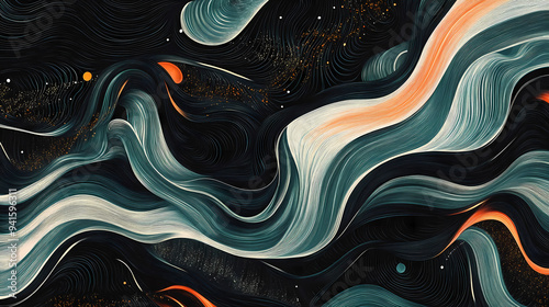 Fototapeta Naklejka Na Ścianę i Meble -  Organic lines as abstract wallpaper background design. Abstract. Illustration