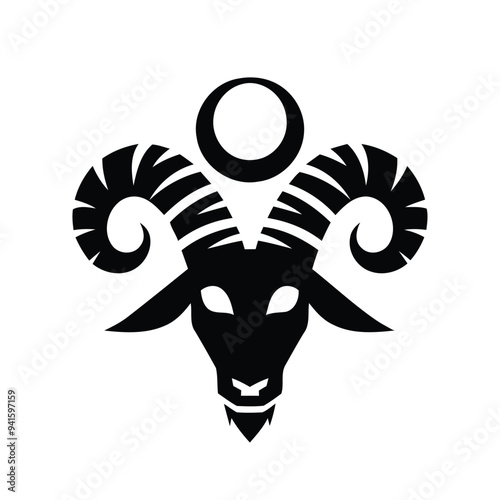 Demon Animal - Icon. T-Shirt Design. Profile. Tattoo - Illustration Art