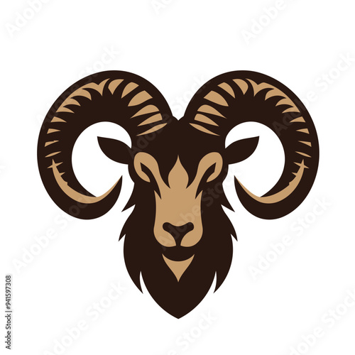 Demon Animal - Icon. T-Shirt Design. Profile. Tattoo - Illustration Art