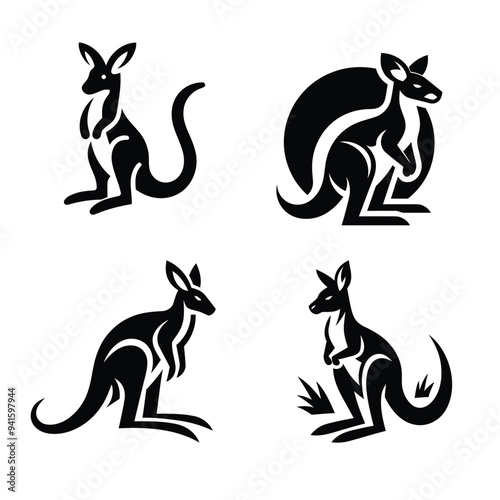 Kangaroo vector set