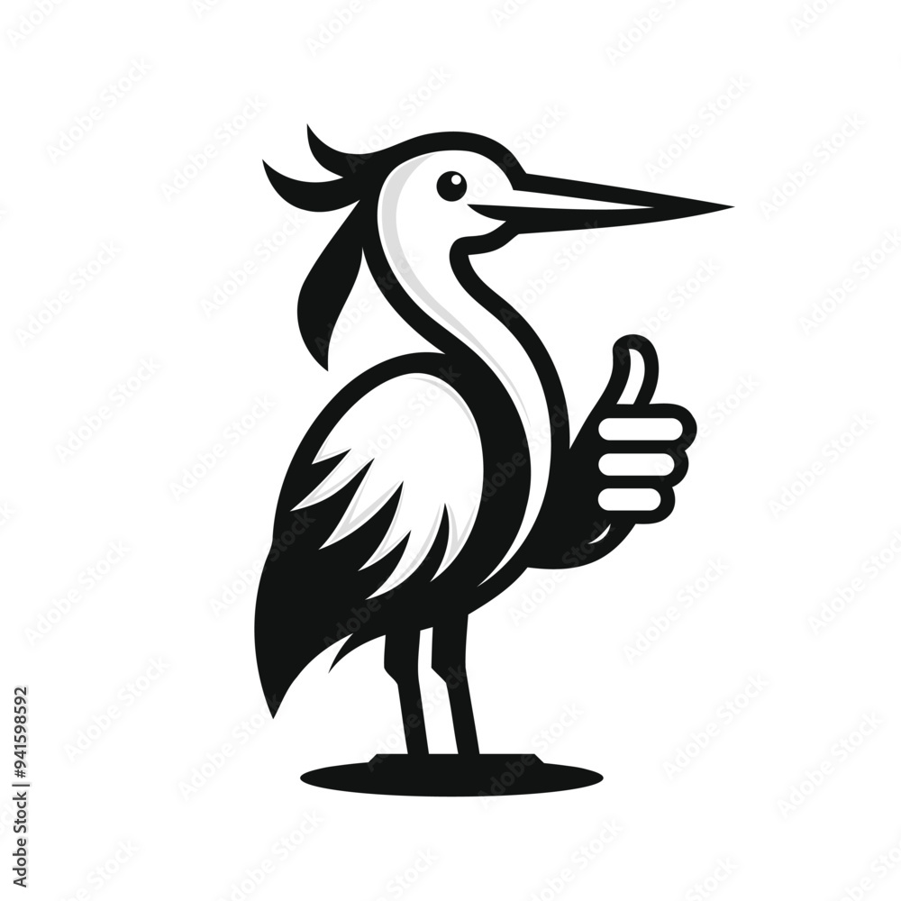 Fototapeta premium Heron cartoon
