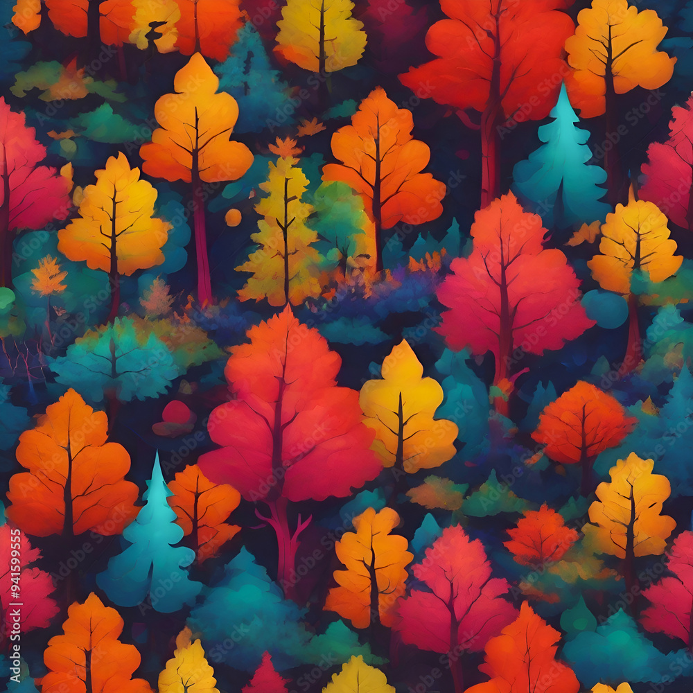 Autumn forest landscape Autumn forest landscape
